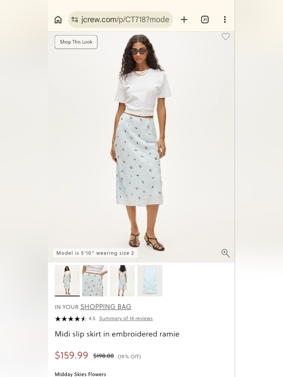 J. Crew Dresses & Skirts - J. Crew Pale Blue Embroidered Midi Slip Skirt (NWT)